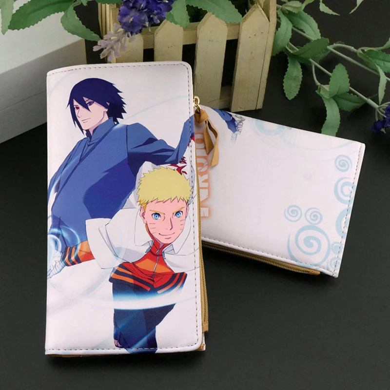 

Naruto Sasuke Wallet Cartoon Anime Naruto Uzumaki Billfold PU Leather Short Long Design Card Holder Gift Coin Purse