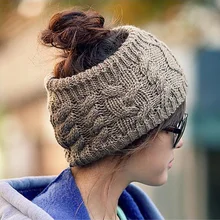 Зимний головной убор из пряжи Южная Корея Мода для девочек без топа Skullies Beanies Hat Женская теплая шапка для женщин вязаная