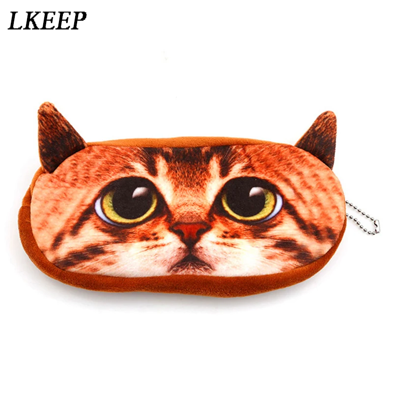 3D Plush Animals Cute Cartoon Coin Purse Kids School Kawaii Pencil Bag