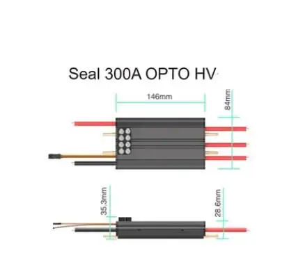 ZTW уплотнение 300A OPTO HV 14S бесщеточный ESC Отличная производительность для RC лодки