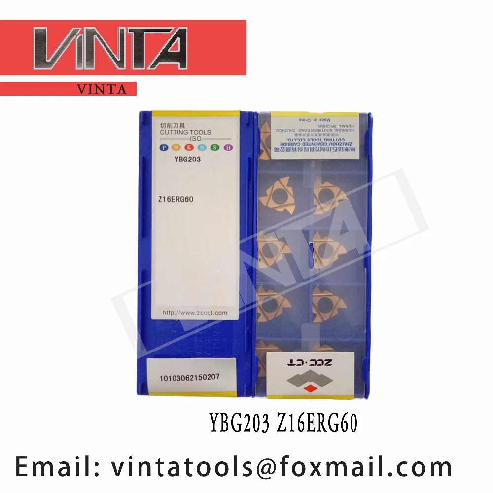 

high quality 10pcs/lots YBG203 Z16ERG60 cnc carbide threading inserts
