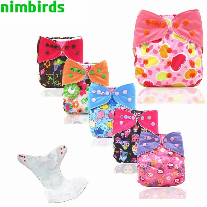Reusable Cloth Diapers Nappy Cover Pockets PUL Print Washable Cloth Diapers Waterproof Nappy