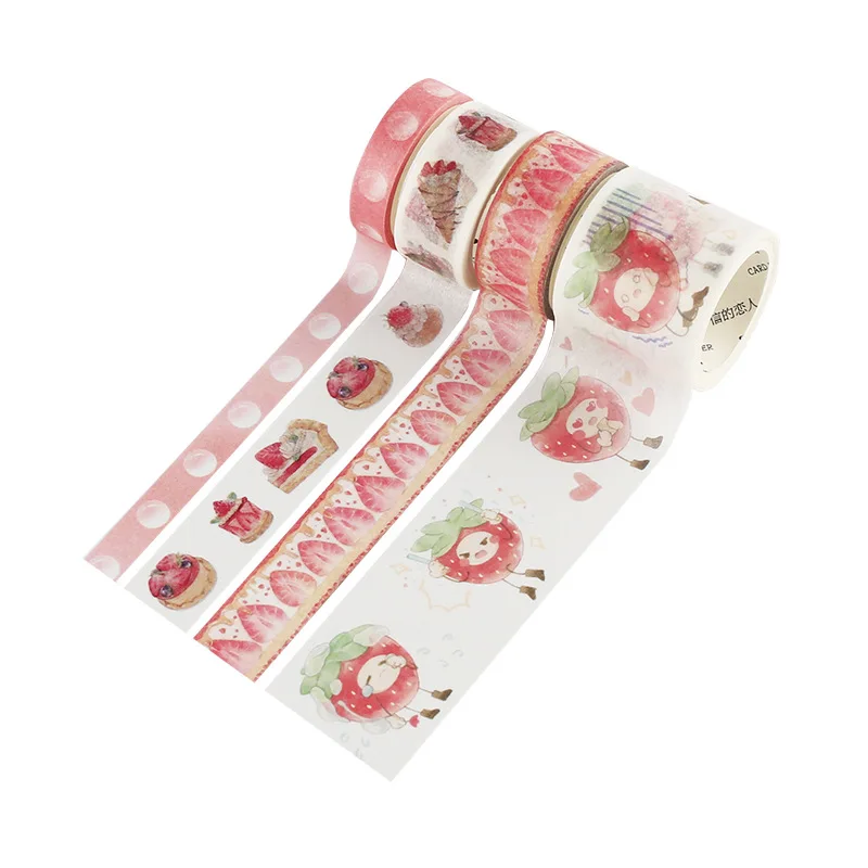 1 компл./лот DIY японская бумага декоративная клейкая лента клубника вечерние васи лента/маскирующая Лента наклейки