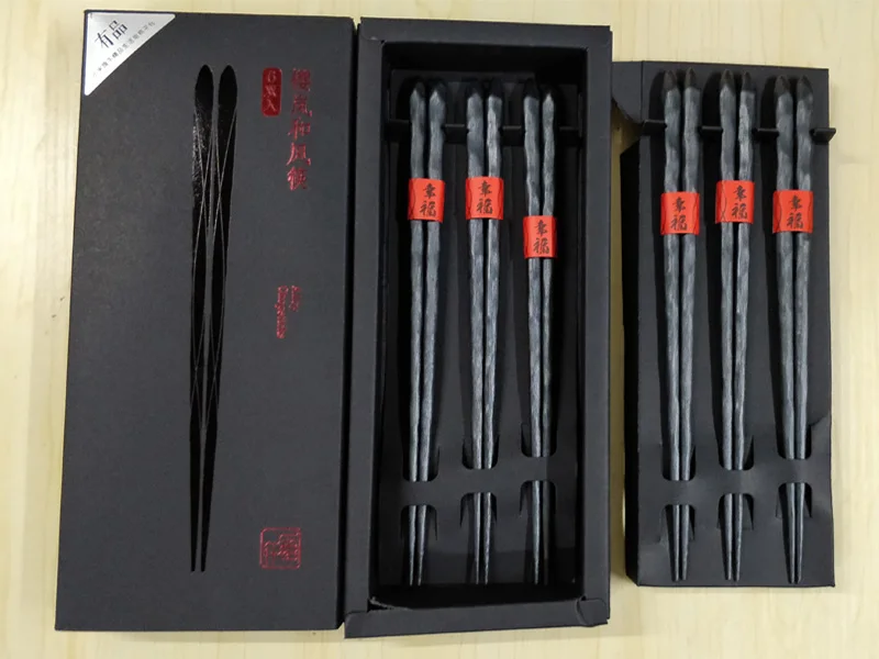 Xiaomi Mijia Yiwuyishen умный дом палочка для еды PPS стекловолокно высокая термостойкость китайские палочки для еды 6 пар в упаковке - Цвет: black