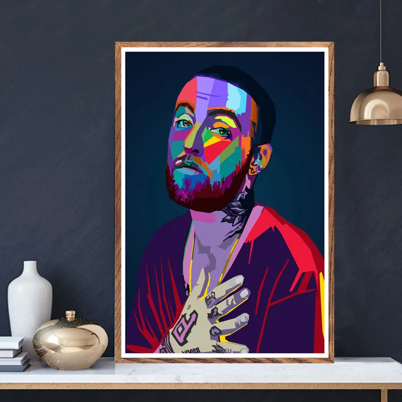 J Cole Drake Kanye West Mac Miller Peep Lil Uzi Vert Rapper художественный постер Картина Настенная картина домашний декор плакаты и печать