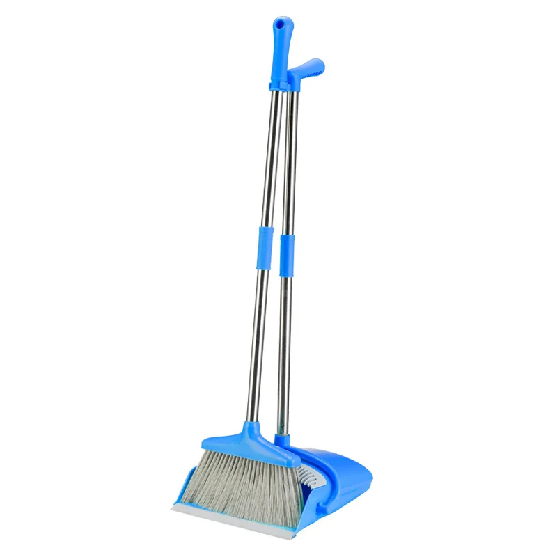 High Quality Dustpan Soft Bristle Broom Thicken Household Sweep Floor Multi Functional Non Slip Handle Cleaning Tool Multicolor