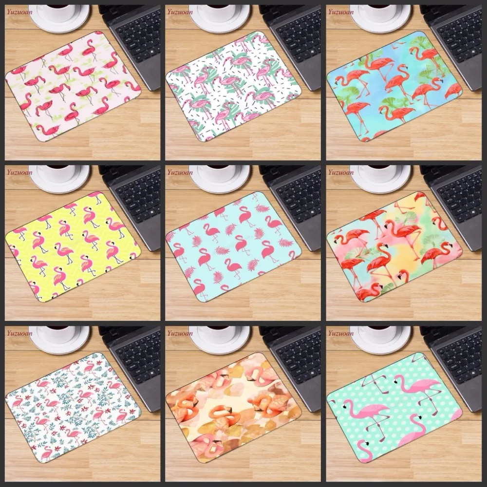 

Yuzuoan Big promotion Russia Cool Pink flamingo Computer Gaming Mousemats Size for 18*22CM mousepad Rubber Rectangle Mousemats