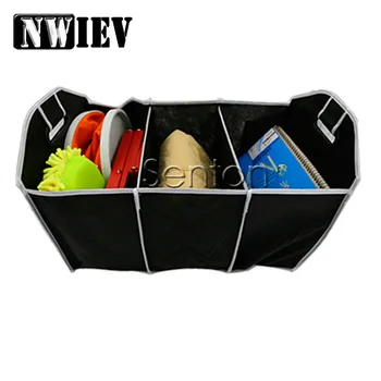 

NWIEV Car Trunk Storage Bag Multifunction Rack Folding Net For Lada Granta Renault Captur Clio Audi A3 A4 B6 B8 Alfa Romeo 159