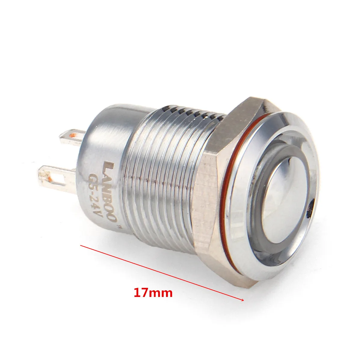 12V-24V 4Pin 12mm Metal ON/OFF LED Push Button Switch Wiring Harness Switch Self-Locking Waterproof
