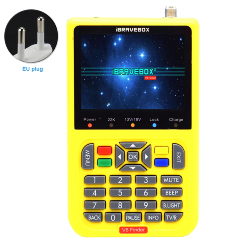 

DVB-S/S2 3.5inch LCD Display Digital Satfinder TV HD Meter Portable Durable Satellite Finder Signal Find V8 Finder Device
