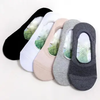 

New Product Spring / Summer Stealth Pure Color Ice Silk Silicone Non-Slip Absorb Sweat Breathable Socks Women Men