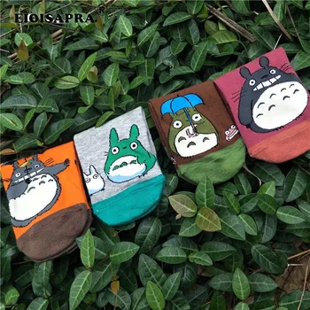 

[EIOISAPRA]Japanese Style Animation Harajuku Personality My Neighbor Totoro Kawaii Cartoon Funny Women Socks Cotton Socks