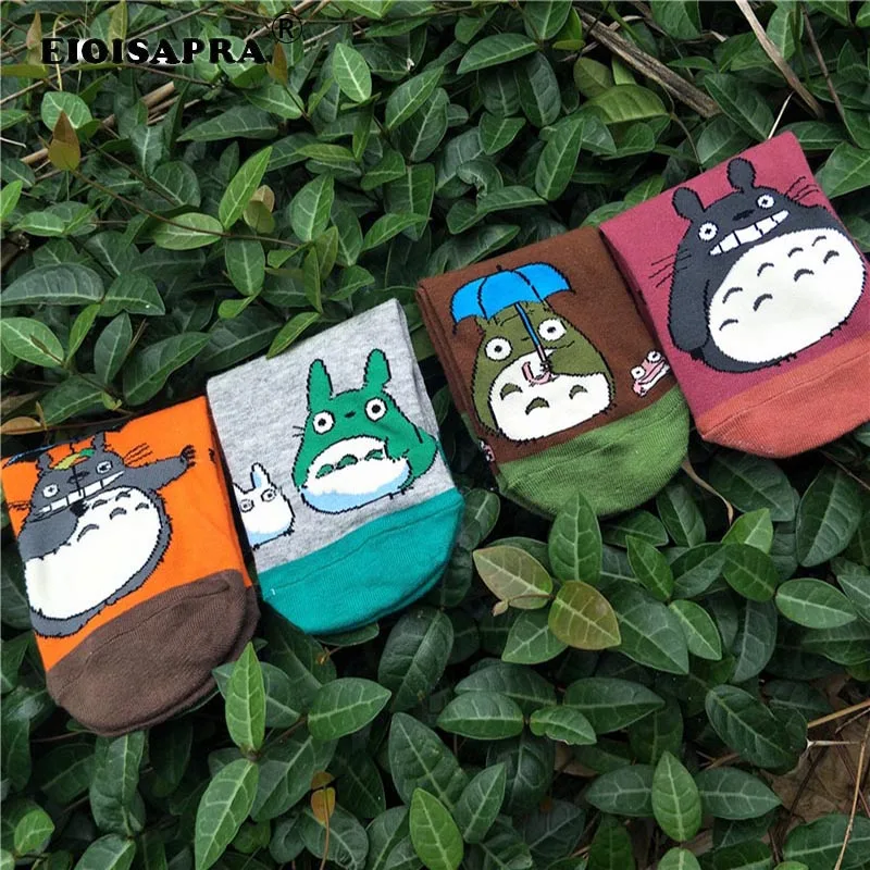 

[EIOISAPRA]Japanese Style Animation Harajuku Personality My Neighbor Totoro Kawaii Cartoon Funny Women Socks Cotton Socks