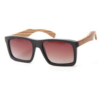 

BerWer Polarized bamboo Sunglasses Men Women Hand Made Vintage zebra Wooden Sun Glasses Gafas With Box