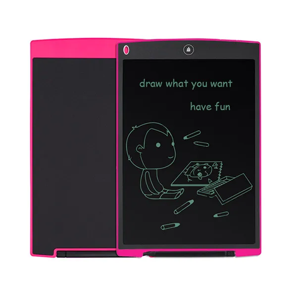 NeWYeS ЖК-планшет 12 дюймов электронная цифровая графика доска для рисования каракули с стилусом ручка подарок для детей - Цвет: Розовый