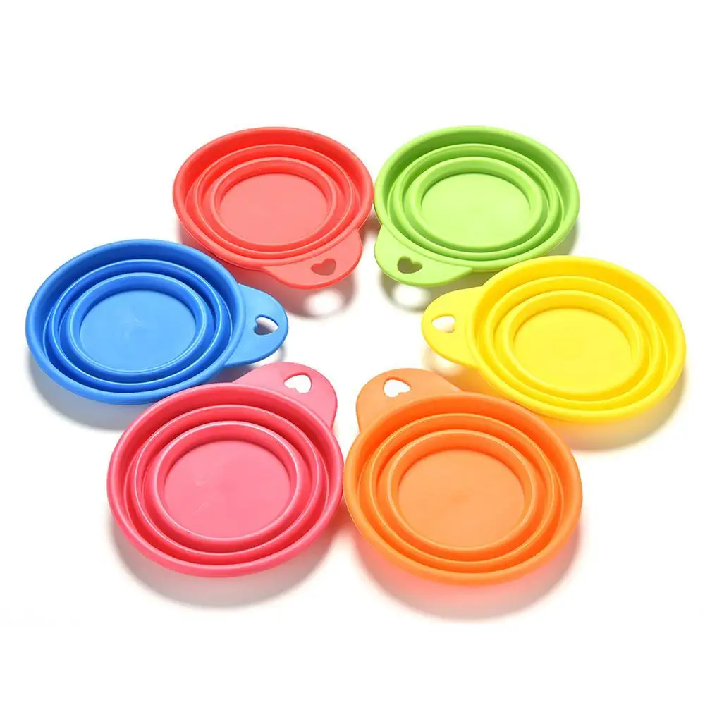 1Pc Folding Drinking Feeding Bowl Outdoor Puppy Cat Food Water Feeder