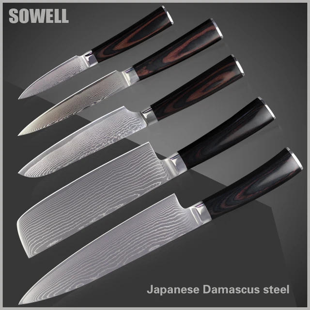 Merek Pisau Damaskus Chef Xyj Chopper Pengupas Utilitas Merek Pisau Damaskus Chef Xyj Chopper Pengupas Utilitas Dapur Set Aus 10 Baja