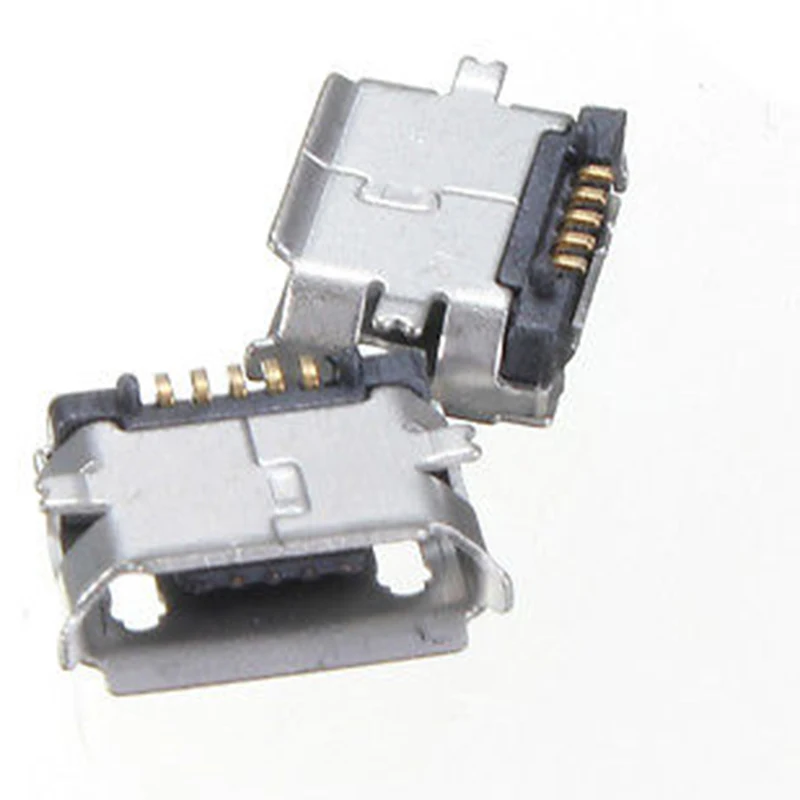 100 шт. Mayitr Micro USB 5 контактный разъем Гнездовой Тип B SMT Размещение SMD DIP разъемы|connector
