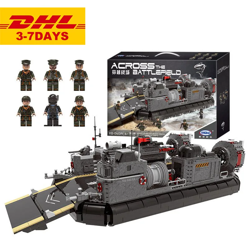 

XingBao 06019 Genuine 3006Pcs Military Series The Amphibious Transport Ship Set Building Blocks Bricks Toys Model for boys Gifts