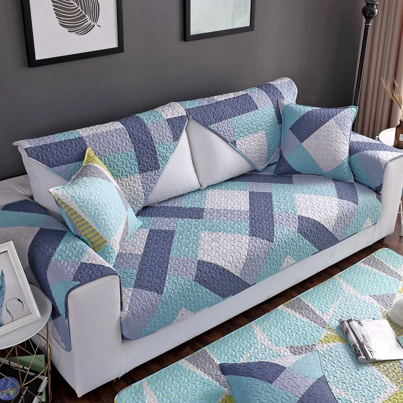 Современный чехол для дивана с геометрическим рисунком, Хлопковый чехол для дивана, многоразмерный чехол для дивана, спинки, подлокотника, полотенца, чехол для декора гостиной, 1 шт