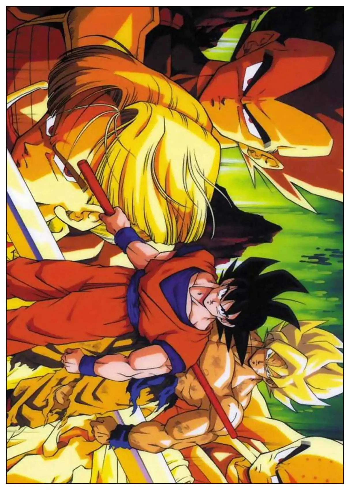Dragon Ball Z Goku плакат с героями аниме белая мелованная бумага принт живопись детская комната украшение стены Искусство домашний декор - Цвет: E063