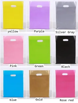 

100 pieces 30x40cm plastic bag printing logo for shopping bag plastic shopping bag with handle 8c thick