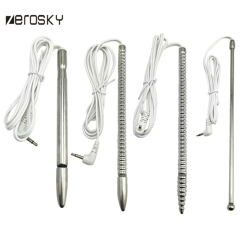 Zerosky Stainless Steel Penis Plug Urethra Stimulation Urethral Sound Dilators Vibrator Sex Toys For Men Sounding Rod | Красота и