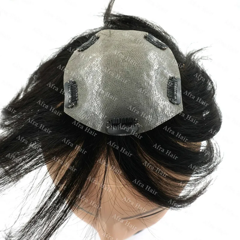 Crown Hair System Top Of Head Hair Mens Hair Piece Skin Base H080 on