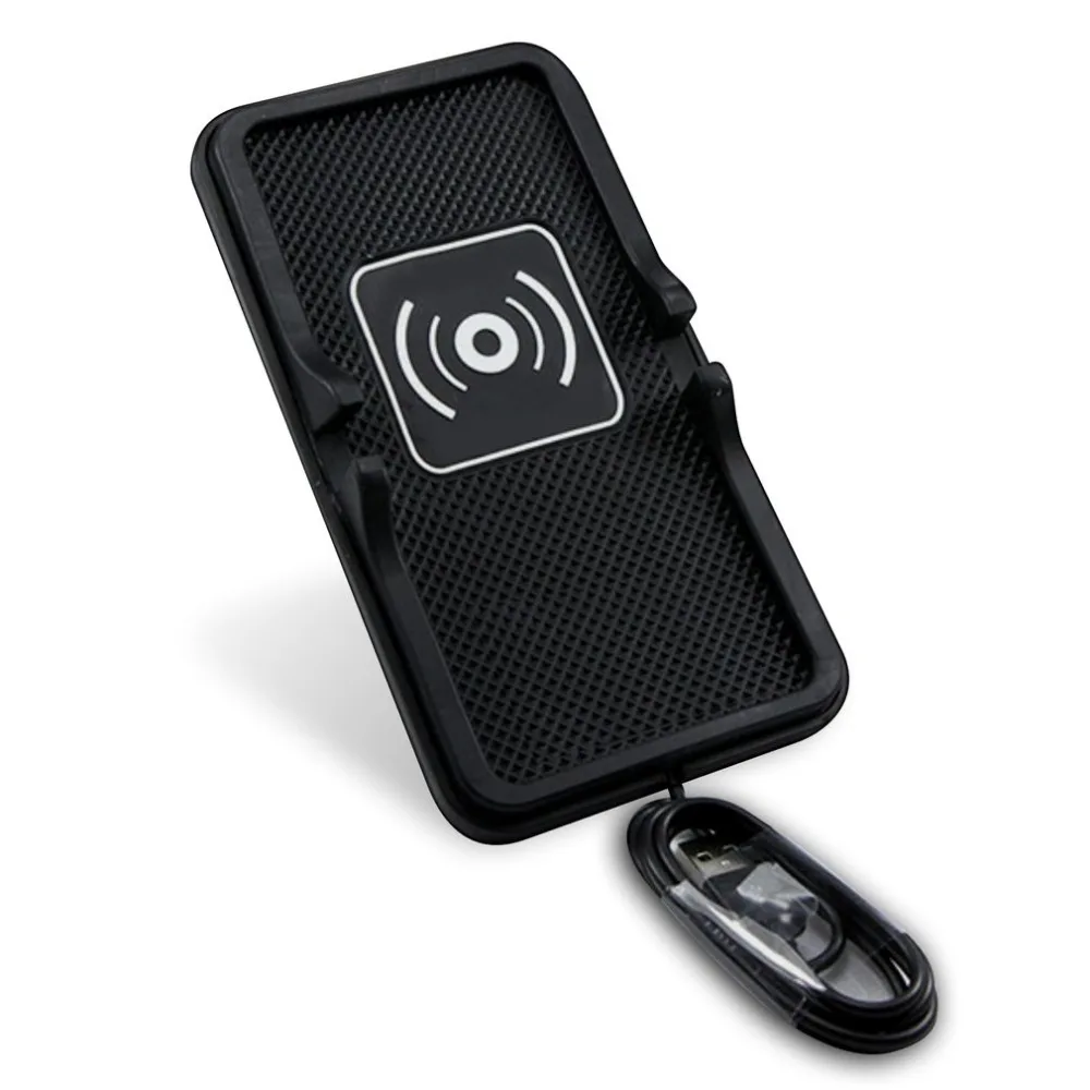 

Qi Wireless Car Charger Pad for iPhone 8 10 X 7 Plus Samsung S6 S7 S8 Stand 5V/1A Charging Dock Mobile Phone Holder
