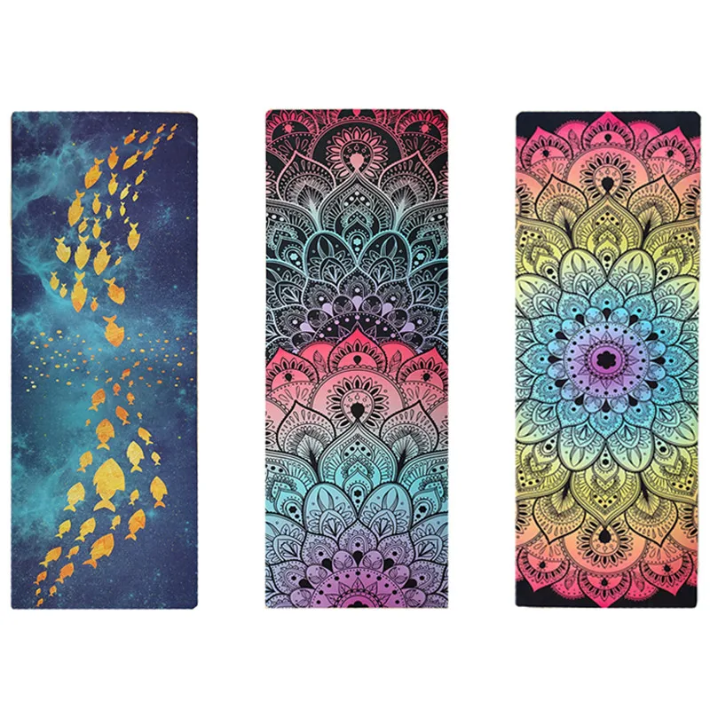 

Yoga Mat Natural Rubber 183*68CM*1.5MM Suede Exercise Mat Non slip For Outdoor Pilates Dance Fitness Yoga Travel Mats