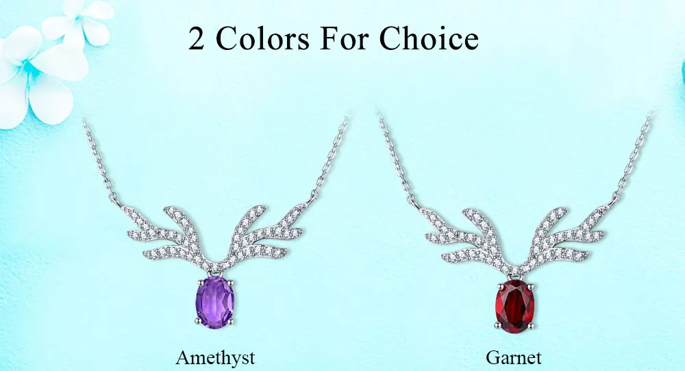 silver garnet necklace CANL00380SB-1