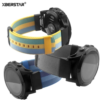 

XBERSTAR Quick Release Nylon Woven Wrist band Watch Strap for Garmin Fenix 5/ Forerunner 935/Approach S60 GPS Watch Watchbands