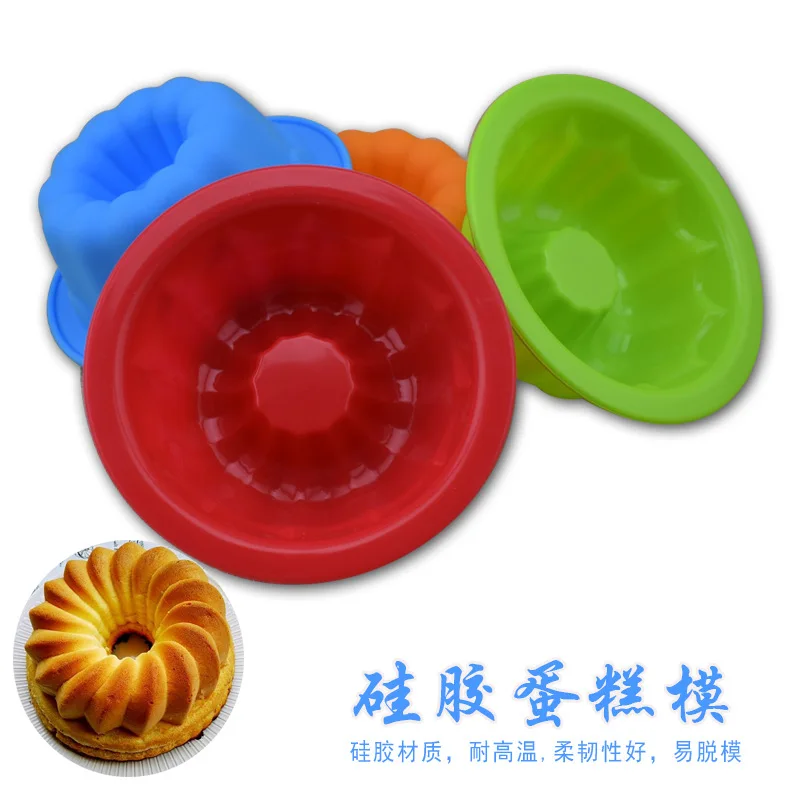 1pc Hollow Round Donut Silicone Cake Mould High Temperature Biscuit Baking Mold High Temperature DIY Mold Kitchen Tool