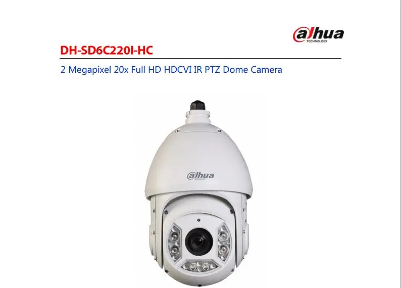 2016 original dahua 2 Megapixel 20x Full HD HDCVI IR PTZ Dome Camera 20x optical zoom