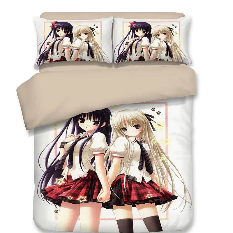 3 шт./компл. аниме Yosuga no Sora наборы постельного белья с 3D принтом наволочками +