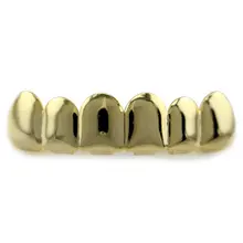 6 зубов хип-хоп ЗУБЫ сплошной цвет гальванические вампиры верхняя часть гриля и нижние зубы выдалбливают дентальные украшения ювелирные изделия для тела