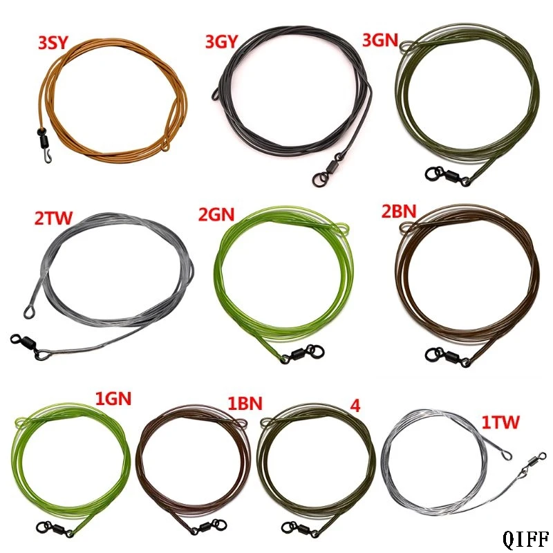 

Dropshipping Fishing Line Front Guide Wire 30/45/80LB Braided Core Fluorocarbon Nylon 1m Connector Tackle APR28