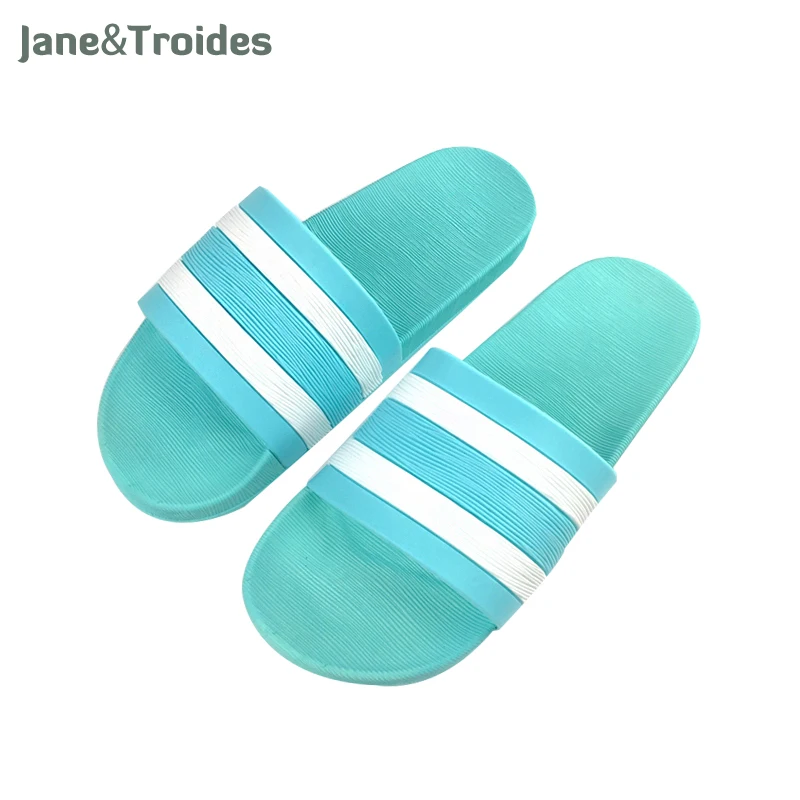 

Jane & Troides Summer Women Anti Slip Bath Slippers Indoor Outdoor Striped Patchwork Sandals Fashion Woman Shoes