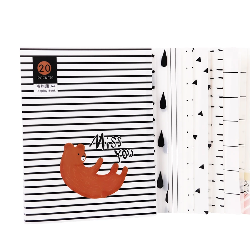 Купить А4 20 40 карманов пластик книга данных многоцветная вставка ...