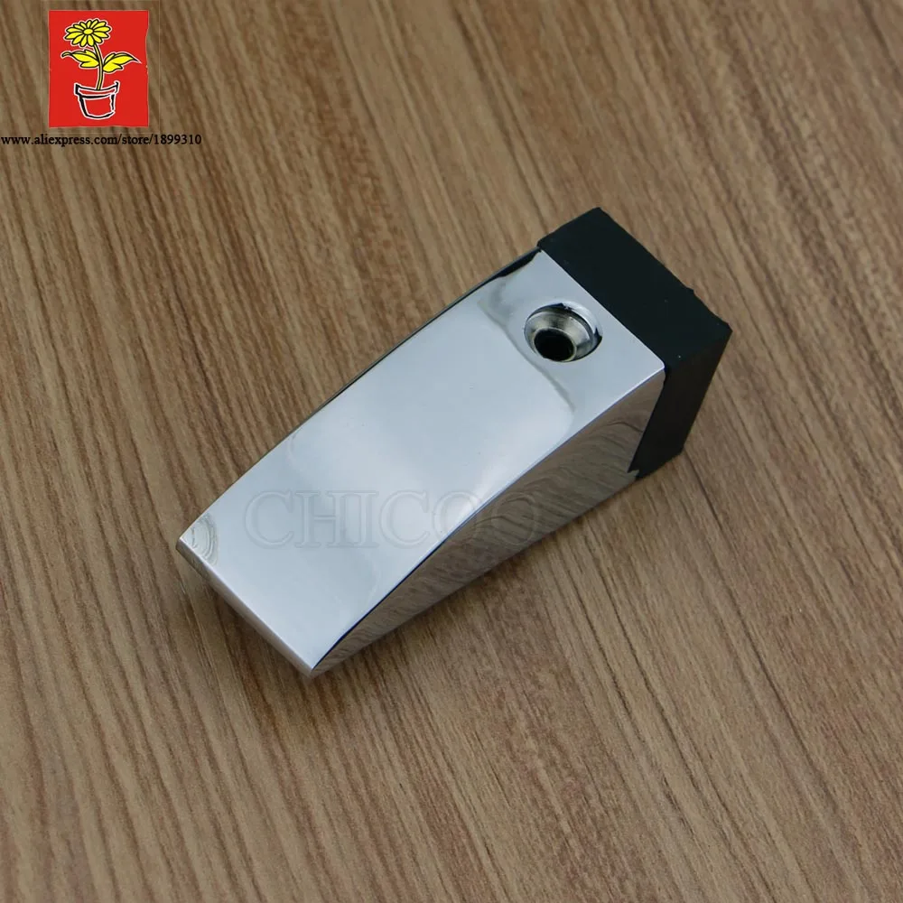 Wholesale 10PCS Zinc alloy white Chrome Rubber Floor mounted Door