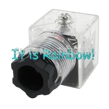 

Free Shipping Repairing Part 3 Pin DIN Plug LED Solenoid Valve Connector AC 220V
