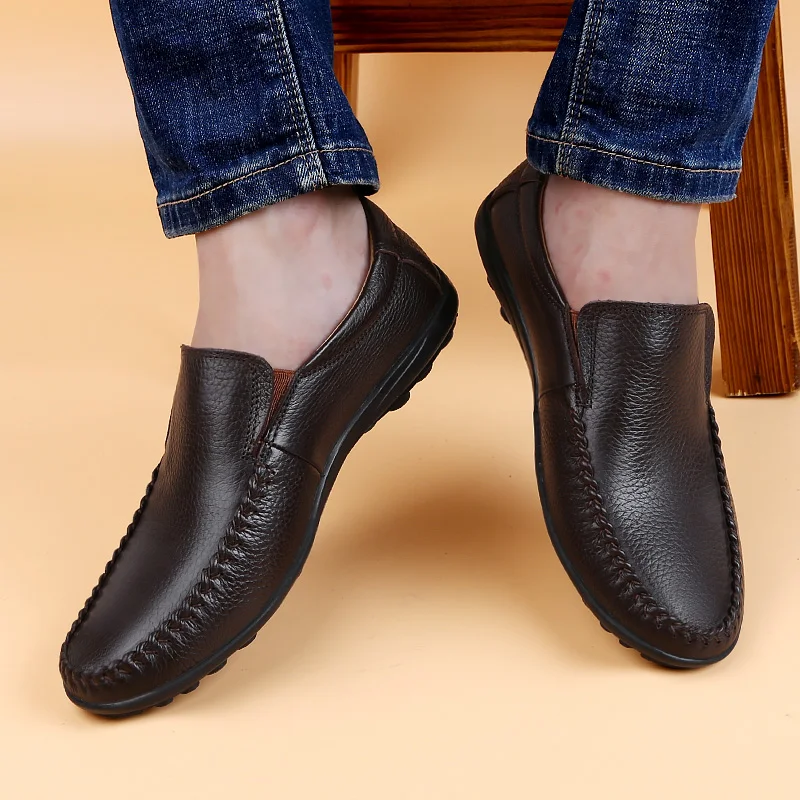 Da dark Mocassins Tamanho Black Fur Fur Casuais Masculinos Brown Condução De Brown Grande Moda Homens Apartamentos black Couro dark Genuíno Chaussures Verão Sapatos ZSaEwnOIqS