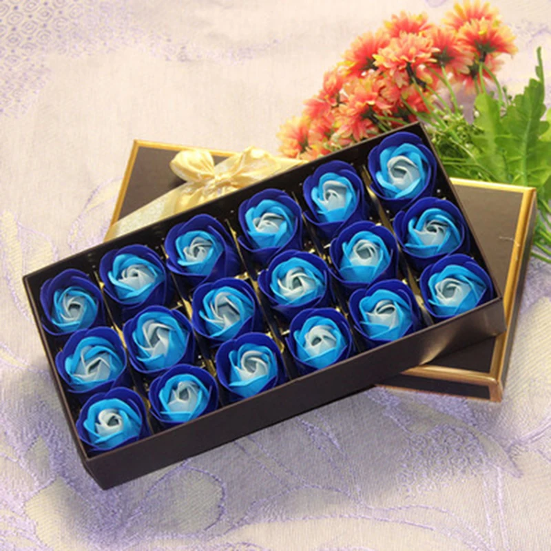 

18Pcs/Box Scented Rose Soap Flower Wedding Souvenir Valentines Day Festivals Gif