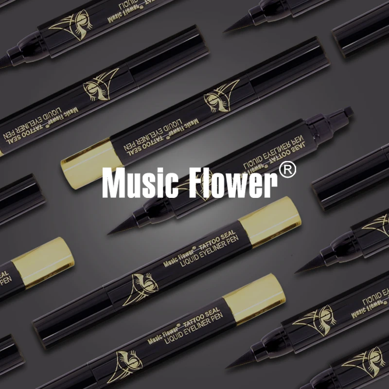 Music Flower Liqiud Eyeliner Pen Waterproof 24H Long-lasting Matte Eye Liner Black Quick-Dry Makeup Pen M5057 Music Flower Liqiud Eyeliner Pen Waterproof 24H Long-lasting Matte Eye Liner Black Quick-Dry Makeup Pen M5057