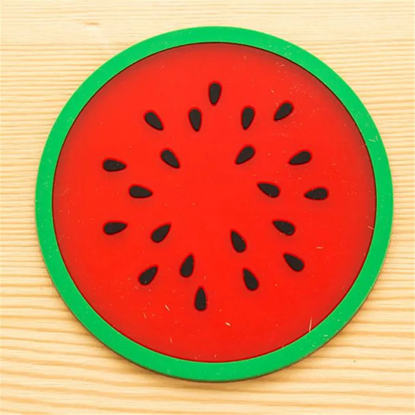 Practical 2018 NEW Fashion Fruit Coaster Colorful Silicone Cup Drinks Holder Mat Tableware Placemat Drop Shipping | Дом и сад