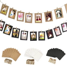 10 pçs papel diy moldura de foto decoração do dia das bruxas mariage decoração de casamento festa de solteira ano novo natal decoração de casa(China)