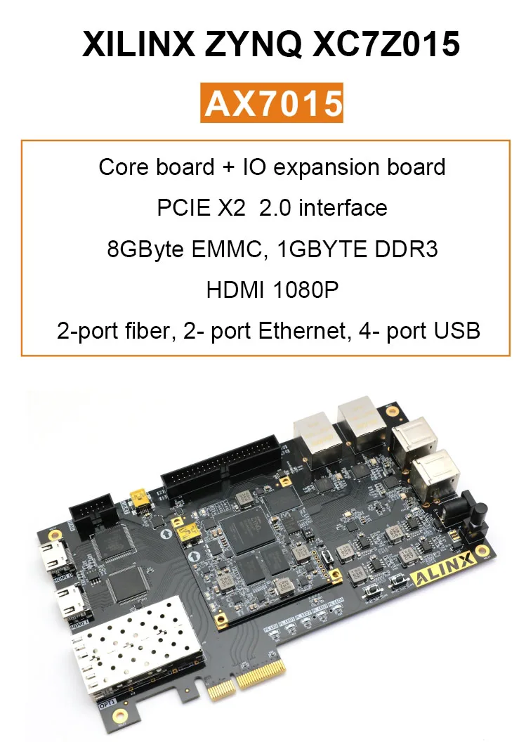 XILINX FPGA ZYNQ7000 XC7Z015 макетная плата с двухъядерным ARM Coretex-A9 PCIE Gigabit Ethernet Zedboard AX7015 Industrial