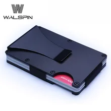 Алюминиевый минималистичный тонкий кошелек для мужчин и женщин, мини Карманный чехол, защита и кредитный ID держатель для карт, RFID Блокировка, Прямая поставка