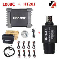 Hantek Осциллограф probbe с пассивным аттенюатором HT201 1008C автомобильное хранилище ПК USB 8 каналов программируемый генератор