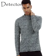 Детектор спортивная куртка с длинными рукавами мужские Колготки рубашка Баскетбол молнии Фитнес дышащая быстросохнущая стрейч Топы корректирующие